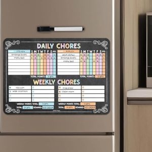 Multiple Kids Chore Chart | Magnetic | Charts & Posters - Colorful Chalk